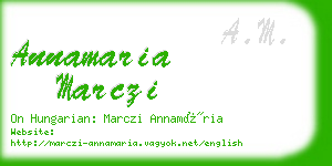 annamaria marczi business card